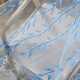 thumbnail image 6 of 2 Pieces Willow Window Curtain Voile Tulle Room Salix Leaf Sheer Gauze Curtain Voile Panel Drapes Curtain Green Color for Living Room, Bedroom, Balcony, 2 Panel, 82''L x 39" W, Blue, 6 of 7