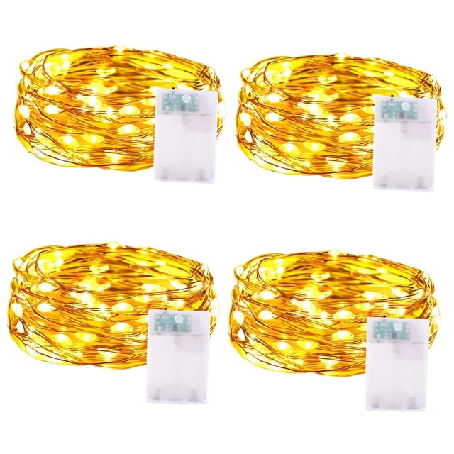 4 Uds. de luces navideñas, adorno de iluminación, lámpara de hadas decorativa impermeable para regalo de decoración de patio de Navidad interior cálido