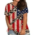 thumbnail image 1 of Fartey T-Shirts du 4 Juillet pour Femmes Grande Taille Patriotiques Rouge Blanc et Bleu T-Shirts Graphiques Coupe Ample Manches Courtes T-Shirts Classiques Col Rond Blouses Hauts Blouses Grande Taille pour Femmes, 1 of 6