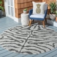 thumbnail image 2 of SAFAVIEH Courtyard Gerald Animal Indoor/Outdoor Area Rug, Grey/Black, 8' x 11', 2 of 10