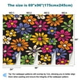 thumbnail image 3 of Peel and Stick Wallpaper Canvas Bright Colorful Hand Drawn Felt Tip Pen Daisies Dark Floral Seamless Modern Art Wall Mural Decor Self Adhesive and Removable 69in x 98in, 3 of 6
