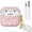 Pink- 4 --1, variant on Suitable for Apple AirPods 4th Generation 2024 Flower Carving Case with Keychain