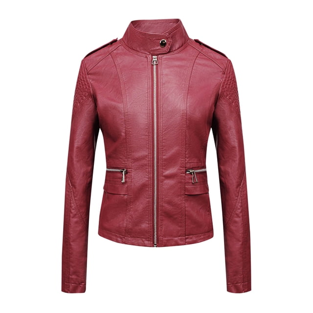 Chaqueta y abrigo de piel sintética con capucha y manga larga para mujer, color liso, con cremallera, bolsillo, manga larga, a menos que sea chaqueta de piel, traje de locomotora, abrigo de poliéster