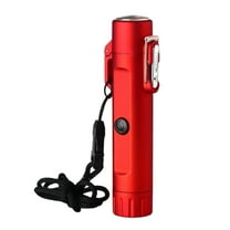 Red Multi-functional Magnetic Waterproof Flashlight with 500 Lumen Output, Type-C Rechargeable LED Light for Outdoor Adventures