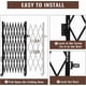 thumbnail image 3 of Puerta de Seguridad Plegable Simple de 85" de Alto x 95" de Ancho, Reja Flexible y Expandible, Puerta de Acero con Rueda Giratoria de 360°, 3 of 7