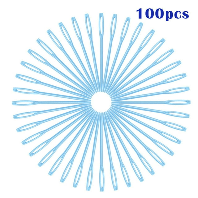 MapleFresh Large Eye Plastic Sewing Needles, Blunt Tip Safety Yarn Needles for Kids, Beginner Embroidery & Craft Learning Supplies