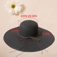 thumbnail image 2 of Floppy Big Beach Sombreros de Paja para Mujer Plegable Verano ala Ancha Sombrero para el Sol Plegable Sombrero de Paja de Viaje para Mujer Sombrero Fedora, 2 of 5