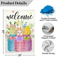 thumbnail image 2 of MIZHONA 28" x 40" Burlap Spring Garden Flag,Double-Sided Easter Eggs Summer Outdoor Decoration, 2 of 5