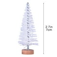 thumbnail image 3 of LmnLft Mini Christmas Tree, Artificial Mini Sisal Fiber Snow Frost Trees, Exquisite Desktop Miniature Pine Tree with Wooden Bases,Winter Snow Ornaments Tabletop Trees for Party Home Decor, 3 of 6