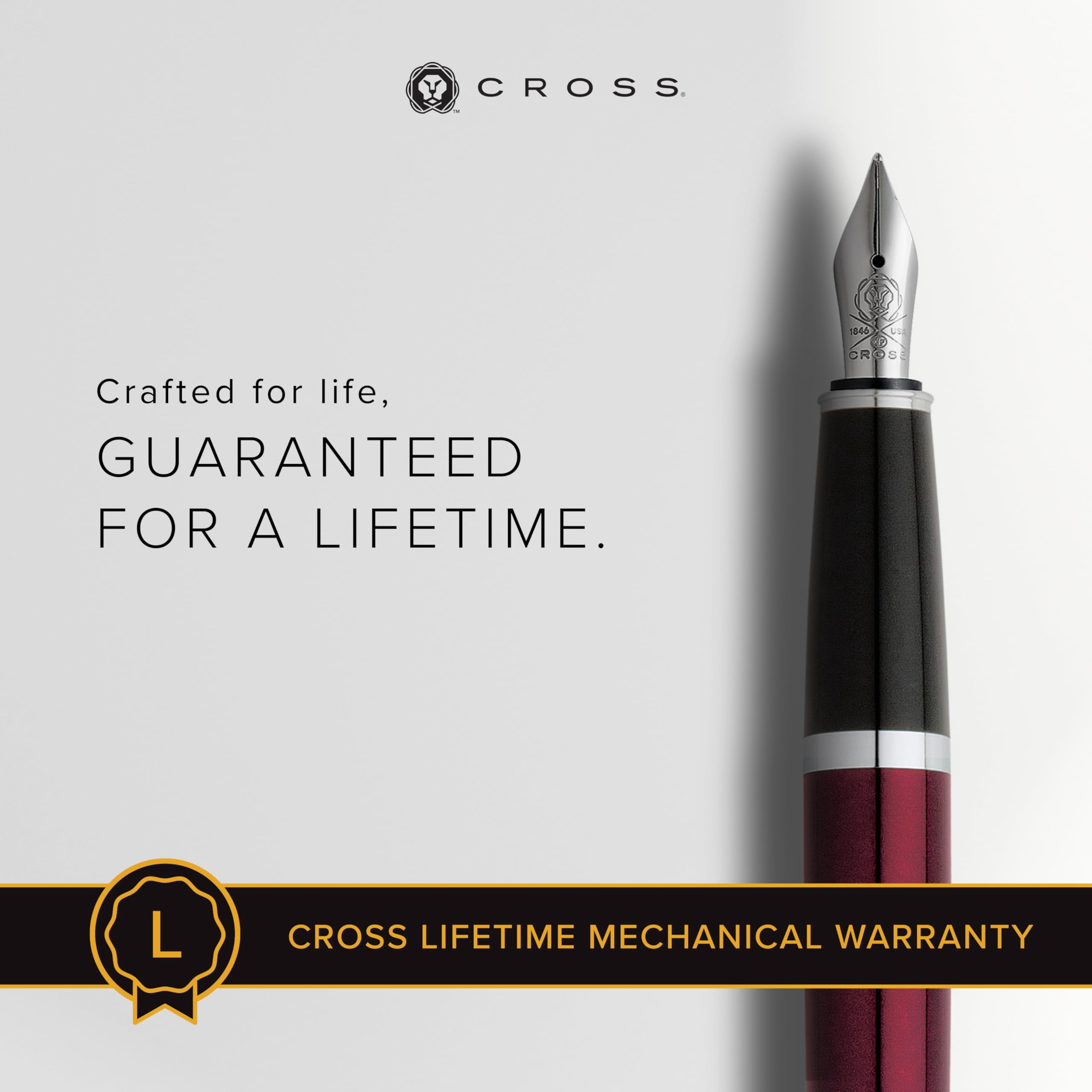 Cross Bailey™ Red Lacquer Medium Nib Fountain Pen