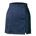 thumbnail image 2 of SWSMCLT Women's Bodycon Mini Sexy Fashion High Waisted Skirt A-Line Side Slit Mid-Thigh Length Navy 4-6, 2 of 4