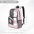thumbnail image 6 of SEANATIVE Kids See Through Backpack Clear Transparent Bag School Bookbag Stylish Daypack PVC Rucksacks for Elementary Middle High School Student, Cute Cat Pattern Pink, 6 of 7