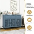thumbnail image 6 of LFGUIZO 47″ Blue Bohemia Sideboard with 3 Drawers 3 Doors and 2 Adjustable Shelves Modern Accent Storage Cabinet for Dining Room,Living room TV Stand, 6 of 7
