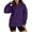 Purple, variant on Fashion Pullover Hoodies for Women Trendy Plus Size Sweatshirts Long Sleeve Crewneck Side Zipper Pullover 2024 Fall Trendy Clothes