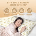 thumbnail image 4 of Picia White And Gold Geometry Body Pillow Cover - Super Soft Microfiber 20x54 Body Pillow Case - Envelope Closure, Wrinkle, Stain Resistant Body Pillow Cover,Elegant Bedding, 4 of 8
