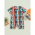 thumbnail image 2 of Bagilaanoe Newborn Baby Girl Boys Jumpsuit Print Short Sleeve Bodysuit 3M 6M 12M 18M Infant Summer One Piece Romper, 2 of 7