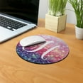 thumbnail image 5 of WIRESTER 7.88 in Round Mouse Pad with Non-Slip Rubber Base for Computers, Laptop, Office & Home - Gliter Pink Blue H, 5 of 5