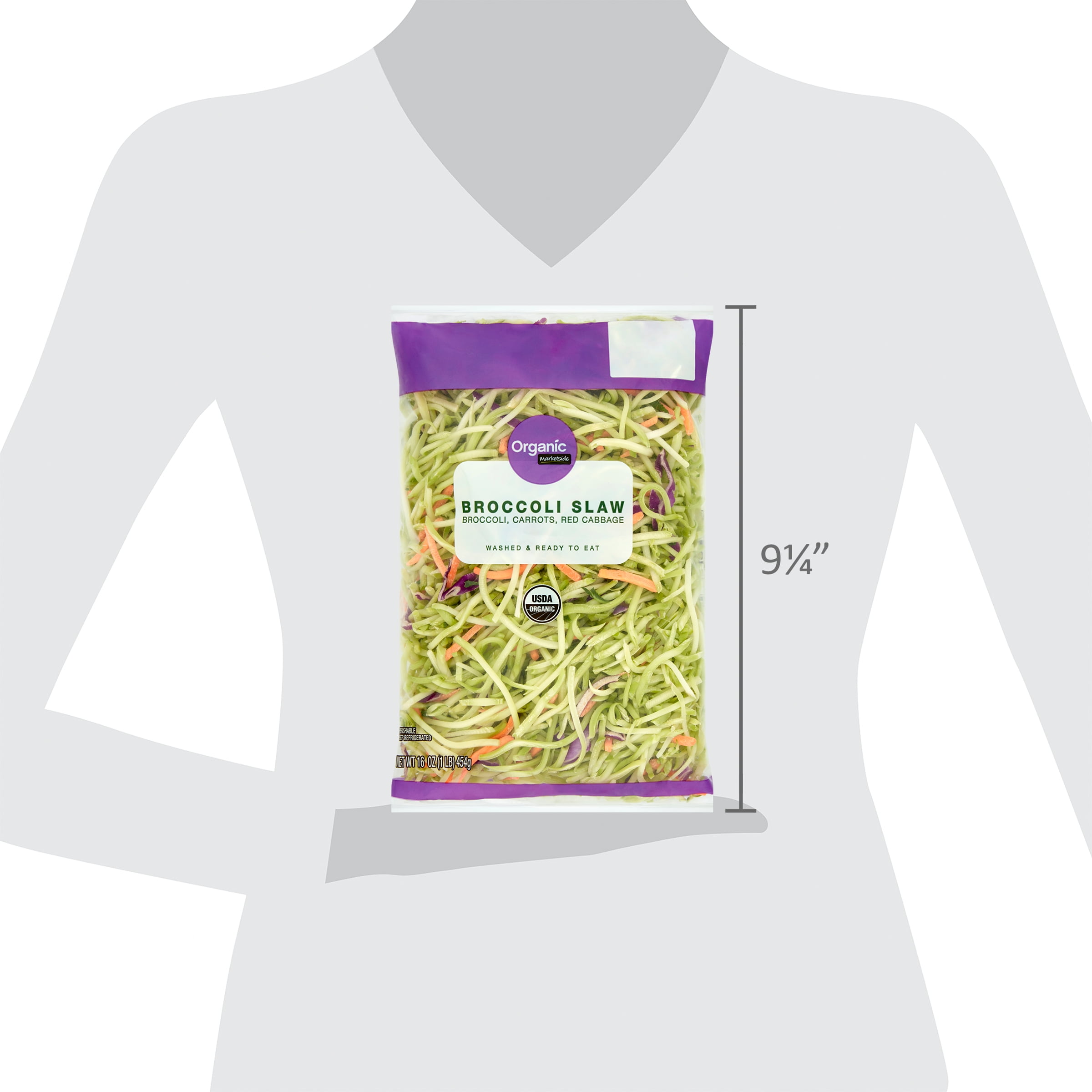 Marketside Organic Fresh Broccoli Slaw, 16 oz