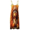 thumbnail image 5 of Happy Thanksgiving Day Turkey Pumpkin Design Sleeveless Dress Woman Fashion Long Dresses Women's Summer Suit Dress 2025, 5 of 7