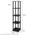 thumbnail image 6 of Furinno Durable 11.6 W x 11.6 D x 57.7 H 5-Shelf Freestanding Shelving Unit, Black, 6 of 6