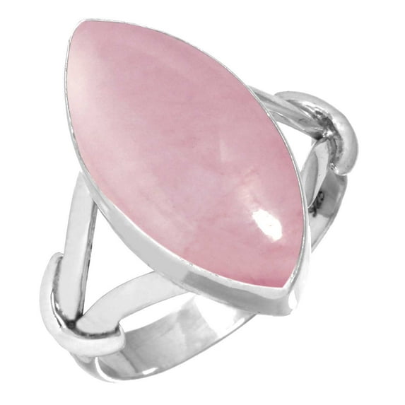 925 Silver Ring For Women - Men Pink Rose Quartz Stone Silver Ring Size 5 January Birthstone Handmade Silver Ring Size 5 Gift For Ladies On Thanksgiving 925 Silver Jewelry With Gemstone