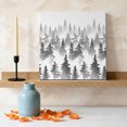 thumbnail image 3 of Ships Next Day Canvas Wall Art 12"x12",Black Grey Forest Wood Framed Canvas Print Painting,Contemporary Silhouette Abstract Art Ready to Hang Small Picture Wall Decor for Kitchen Dining Room Office, 3 of 9