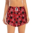thumbnail image 2 of Yiaed A Web With A Spider 1 Print Women's Running Shorts with Liner 3 Zipper Pockets Elastic Workout Athletic Gym Yoga Shorts-X-Large, 2 of 7