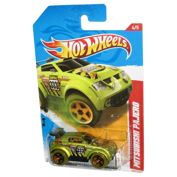Hot Wheels Thrill Racers Swamp Rally '12 4/5 Green Mitsubishi Pajero Toy Car 189/247