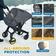 thumbnail image 2 of Orzbow Winter Car Seat Cover for Babies, Waterproof Carseat Canopy Cover with Peep Window of Breathable Mesh, Machine Washable, Dark Grey, 2 of 6
