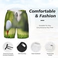 thumbnail image 3 of Fotbe golf ball perched on a tee Men’s Swim Trunks Quick Dry Swim Shorts Board Shorts with Mesh Lining-XX-Large, 3 of 6