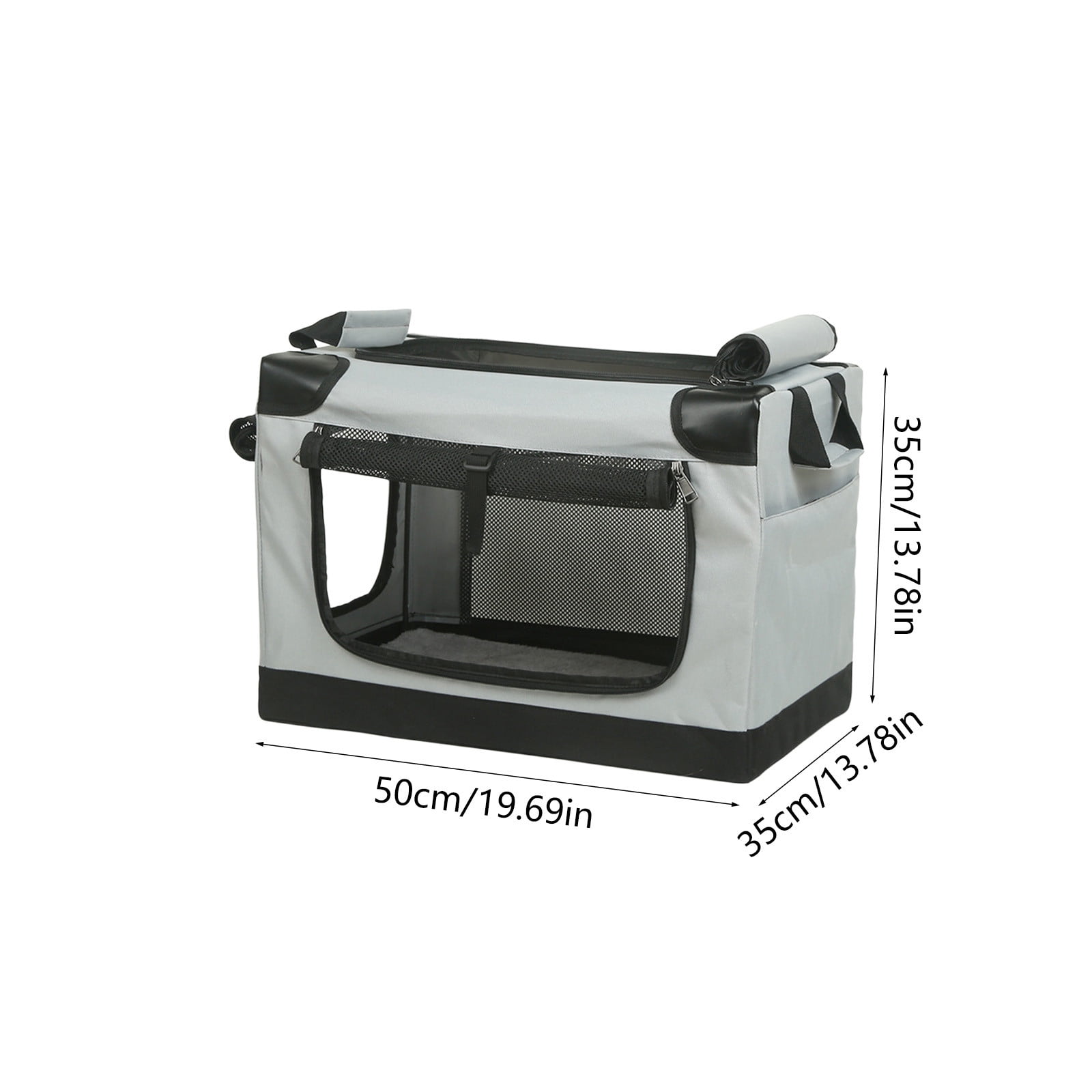 Collapsible Portable Kennel, 14x20x14in Dog Kennel, 2-Door Soft-Sided Pet Crate for Indoor/Outdoor, Car Trip