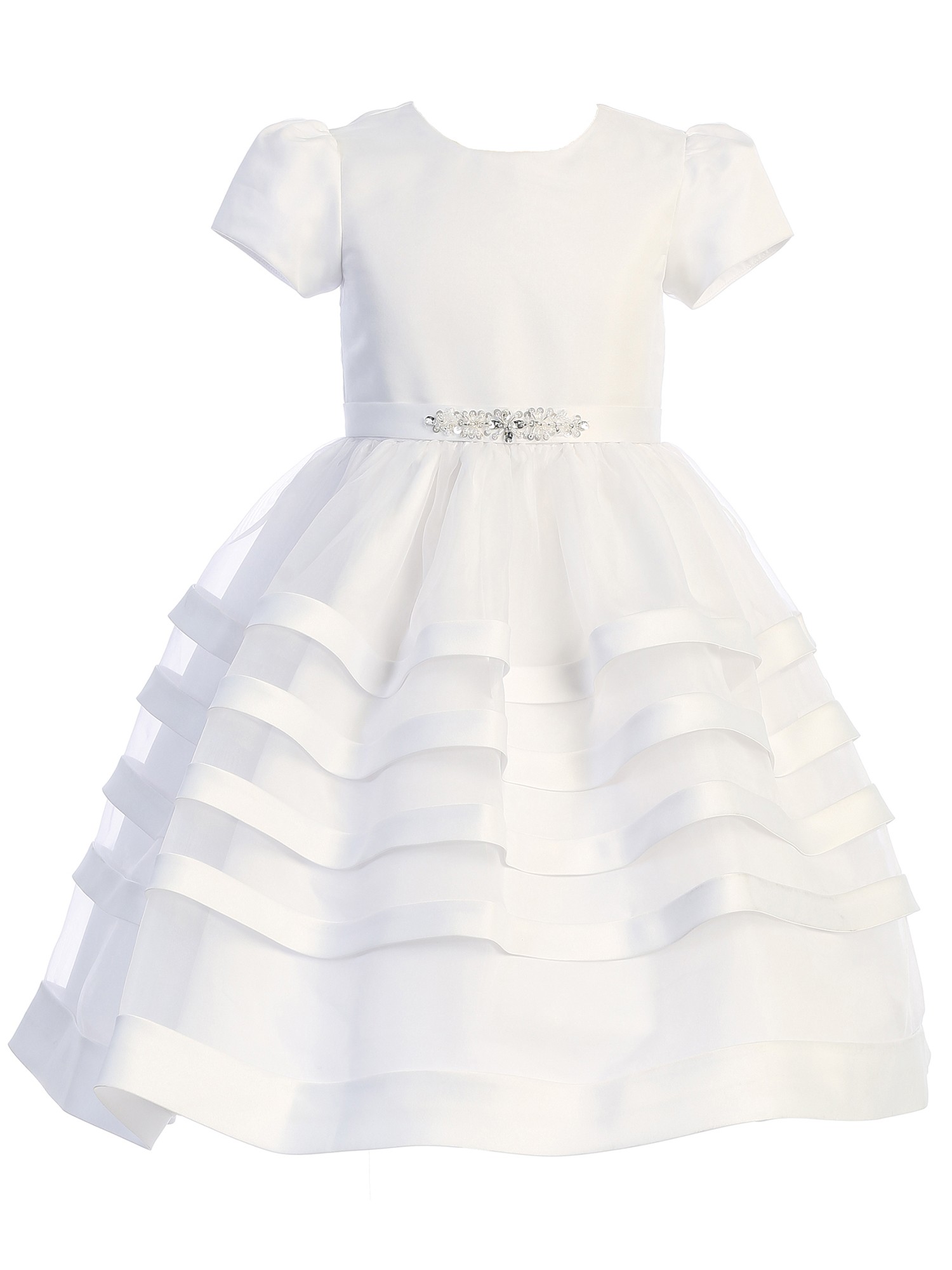 Swea Pea  Lilli White Satin Bodice Tulle Communion Dress Girls -  Walmart.com - Walmart.com