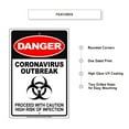 thumbnail image 2 of Details About Danger Disease Proceed With Caution High Risk Of Infection Outdoor Office Notice Health and Safety Unique Aluminum Metal Sign 18"x24", 2 of 5