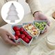 thumbnail image 4 of Plato de aperitivos, tazón para servir con forma de árbol de Navidad, plato para exhibición de postres Blanco, 4 of 7