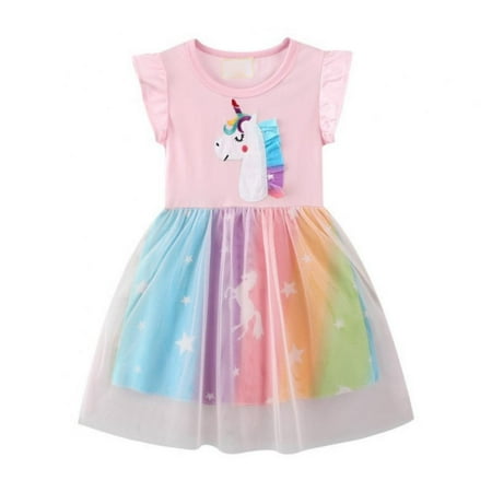 

Girls Dress Girl Clothes Summer Casual Holiday Dress Kids Cute Dress A-line Skirt
