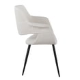 thumbnail image 3 of Vintage Flair Glam/Art Deco Chair in Black Metal and Cream Velvet by LumiSource - Set of 2, 3 of 5