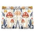 thumbnail image 6 of Yayeee Kitchen Curtains Tier Pair Light Filtering 27"x36" Rod Pocket Short Cafe Window Panel, Tall Mushroom, 6 of 6