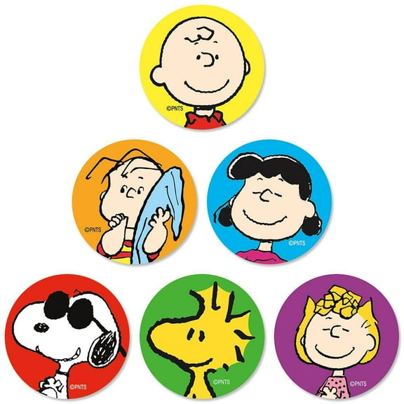 Current PEANUTS® Friends Seals Variety Pack - 8 Designs Sticker Set of 144 1-5/8" D