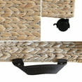 thumbnail image 3 of happimess BSK2014C Adaline 18.11" Classic Farmhouse Hand-Woven Hyacinth Rectangular Underbed Storage Bin with Wheels and Handles, White Wash, 3 of 3