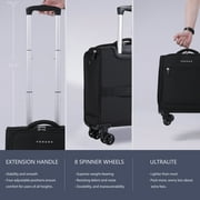 Verage Underseat Carry on Luggage with Spinner Wheels Suitcase Softside Lightweight Travel Bag
