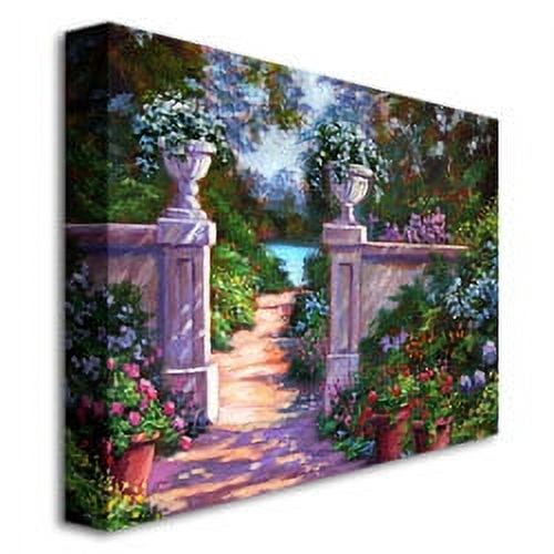 Trademark Art "Sir Thomas Estate Garden" Canvas Wall Art by David Lloyd Glover
