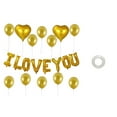 thumbnail image 1 of Bewildely Globo con letras de amor, confesión del Día de San Valentín, globo con corazón de amor, monograma de película de aluminio, decoración para Kits de decoración para fiestas Dorado Bewildely HA8818-01B, 1 of 6