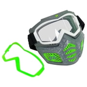 Gel Blaster Glow in the Dark Elite Face Mask for Ages 14+. Full Face Mask with Detachable Goggles, Fits All Types of Faces
