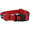 thumbnail image 2 of Cotton Web Adjustable Dog Collar with Locking Device 4 Sizes Red (Small: Neck 11.5"-15.5"; Width 1/2"), 2 of 3