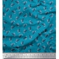 thumbnail image 1 of Soimoi Blue Cotton Voile Fabric Dot & Blue Leaf Leaves Fabric Prints by Yard 58 Inch Wide, 1 of 3