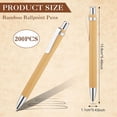 thumbnail image 2 of 200 Pcs Bamboo Ballpoint Pens Wooden Retractable Ballpoint Pen Bamboo Black Ink 1mm Pen Wood Sustainable Pens, 2 of 7