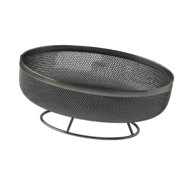 Cesta grande de alambre para almacenar frutas y verduras, abierta, versátil y resistente, con negro