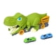 thumbnail image 3 of Dinosaurio devorador de coches Camión portacoches Juguetes interactivos de dinosaurios Educación temprana con 2 minicoches, 3 of 9