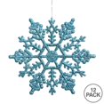 thumbnail image 2 of Vickerman M101612 Flocon de Neige Turquoise Pailleté 8 Po. 12-Pvc Bx, 2 of 2