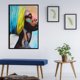 thumbnail image 5 of Retrato abstracto pintura al óleo lienzo impreso meditación mujeres cara habitación decoración de la pared oficina en casa cuadro de pared sin marco Eigraketly JJ19748-01, 5 of 6